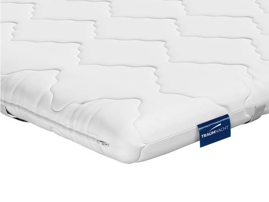 “Matratzentopper 90x200 cm – Orthopädisch & Komfortschaum, Weiß”